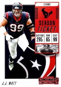 2020 Panini Contenders Football Season Ticket J.J. Watt #61 Houston Texans