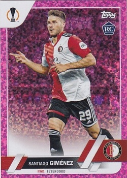 Santiago Gimenez Feyenoord Topps UEFA Club Competitions 2022/23 Pink  Sparkle #153