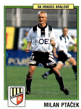 Milan Ptacek Hradec Kralove samolepka Panini Cesky Fotbal 1997 #103