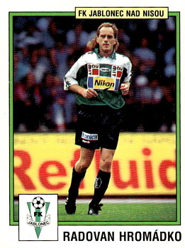 Radovan Hromadko Jablonec samolepka Panini Cesky Fotbal 1997 #121