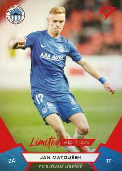 Jan Matousek Slovan Liberec SportZoo FORTUNA:LIGA 2021/22 2. serie Red /49 #256