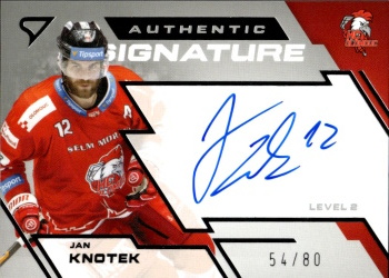 Jan Knotek Olomouc Tipsport ELH 2023/24 SportZoo 1. serie Authentic Signature Level 2 /80 #SL2-KN