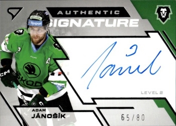 Adam Janosik Mlada Boleslav Tipsport ELH 2023/24 SportZoo 1. serie Authentic Signature Level 2 /80 #SL2-AJ