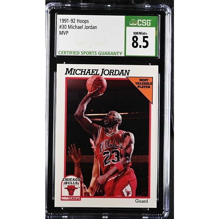 Michael Jordan Chicago Bulls CSG 8.5 1991/92 NBA Hoops #30