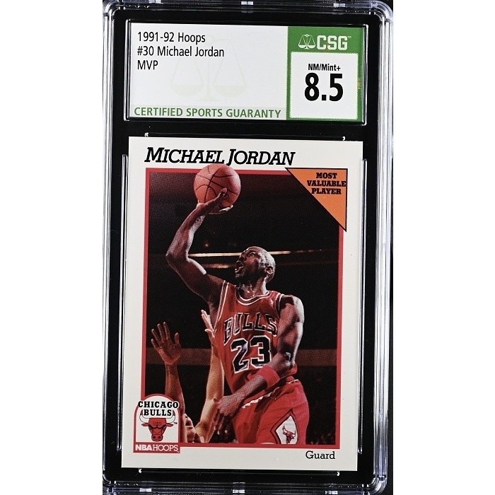 Michael Jordan Chicago Bulls CSG 8.5 1991/92 NBA Hoops #30