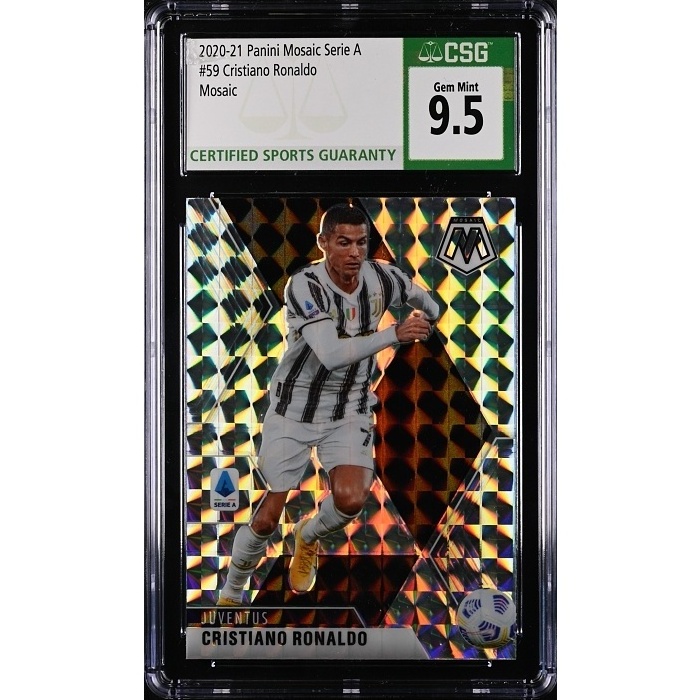 Cristiano Ronaldo Juvenrus FC CSG 9.5 2020/21 Panini Mosaic Serie A Mosaic Prizm #59