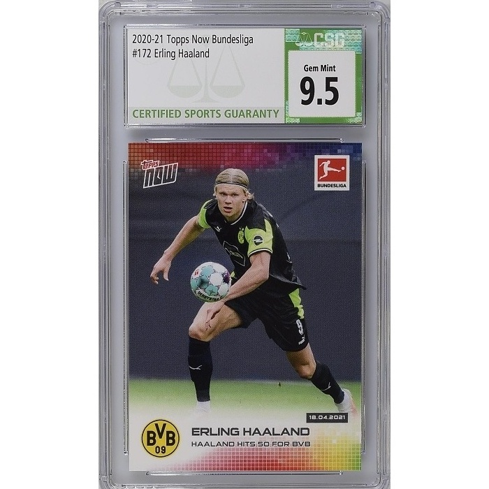 Erling Haaland Borussia Dortmund CSG 9.5 2020/21 Topps Now Bundesliga / Online Exclusive / English #172