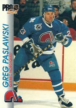 Greg Paslawski Quebec Nordiques Pro Set 1992/93 #155
