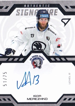 Igor Merezhko Plzen Tipsport ELH 2024/25 SportZoo 2. serie Authentic Signature Level 2 /75 #SL2-IM