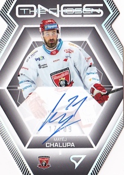 Matej Chalupa Hradec Kralove Tipsport ELH 2024/25 SportZoo 2. serie The Chosen Ones Auto Die Cut /89 #COS-MC