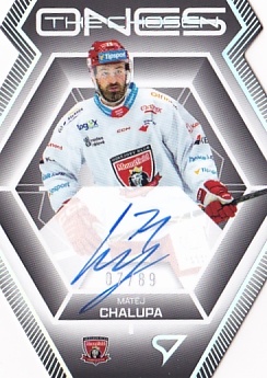Matej Chalupa Hradec Kralove Tipsport ELH 2024/25 SportZoo 2. serie The Chosen Ones Auto Die Cut /89 #COS-MC