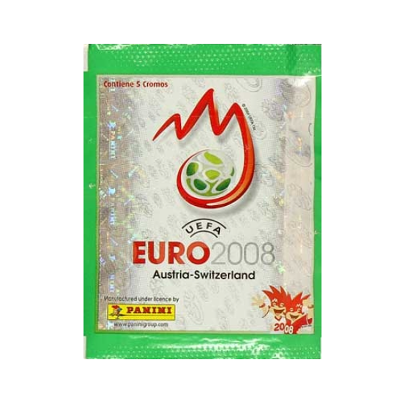 Panini EURO 2008 Balíček Fotbalové samolepky - Green Version