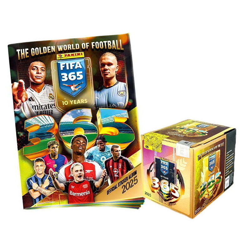 Panini FIFA 365 2025 Box (36 balíčků) Fotbalové samolepky + Album