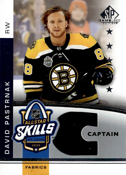 David Pastrnak Boston Bruins Upper Deck SP Game Used 2020/21 2020 NHL All-Star Skills Fabrics Captains #ASC-DP