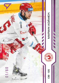 Marian Adamek Trinec Tipsport ELH 2024/25 SportZoo 1. serie Purple Iceberg /60 #003