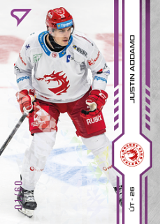 Justin Addamo Trinec Tipsport ELH 2024/25 SportZoo 1. serie Purple Iceberg /60 #009