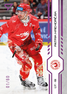 Patrik Hrehorcak Trinec Tipsport ELH 2024/25 SportZoo 1. serie Purple Iceberg /60 #014