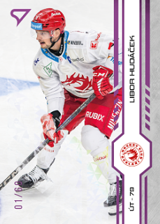 Libor Hudacek Trinec Tipsport ELH 2024/25 SportZoo 1. serie Purple Iceberg /60 #015