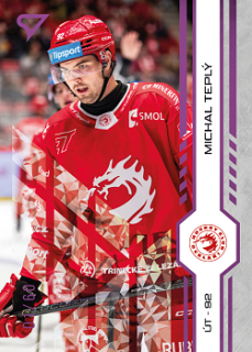 Michal Teply Trinec Tipsport ELH 2024/25 SportZoo 1. serie Purple Iceberg /60 #017