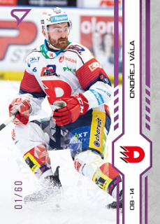 Ondrej Vala Pardubice Tipsport ELH 2024/25 SportZoo 1. serie Purple Iceberg /60 #027