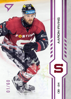 Aaron Irving Sparta Tipsport ELH 2024/25 SportZoo 1. serie Purple Iceberg /60 #039