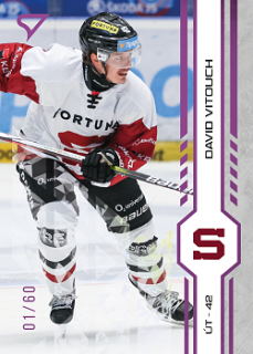 David Vitouch Sparta Tipsport ELH 2024/25 SportZoo 1. serie Purple Iceberg /60 #054