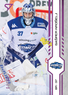 Gasper Kroselj Kometa Brno Tipsport ELH 2024/25 SportZoo 1. serie Purple Iceberg /60 #073