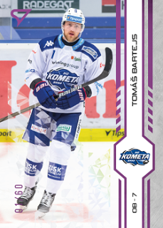 Tomas Bartejs Kometa Brno Tipsport ELH 2024/25 SportZoo 1. serie Purple Iceberg /60 #075