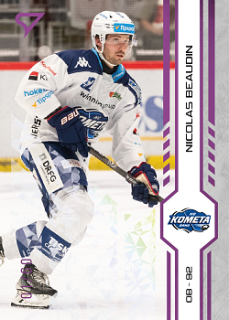 Nicolas Beaudin Kometa Brno Tipsport ELH 2024/25 SportZoo 1. serie Purple Iceberg /60 #076