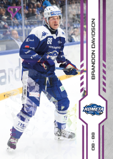 Brandon Davidson Kometa Brno Tipsport ELH 2024/25 SportZoo 1. serie Purple Iceberg /60 #077