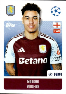 Morgan Rogers Aston Villa samolepka Topps UEFA Champions League 2024/25 #75