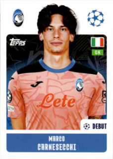 Marco Carnesecchi Atalanta BC samolepka Topps UEFA Champions League 2024/25 #78