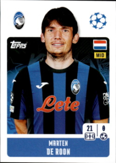 Marten De Roon Atalanta BC samolepka Topps UEFA Champions League 2024/25 #84