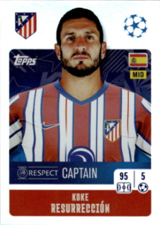 Koke Resurreccion Atletico Madrid samolepka Topps UEFA Champions League 2024/25 Captain #89