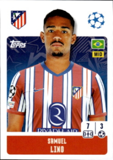 Samuel Lino Atletico Madrid samolepka Topps UEFA Champions League 2024/25 #94