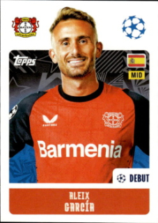 Aleix Garcia Bayer 04 Leverkusen samolepka Topps UEFA Champions League 2024/25 #109