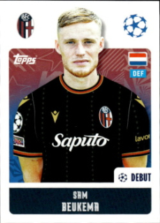 Sam Beukema Bologna samolepka Topps UEFA Champions League 2024/25 #116