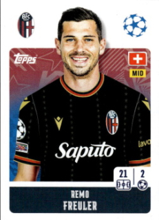 Remo Freuler Bologna samolepka Topps UEFA Champions League 2024/25 #118