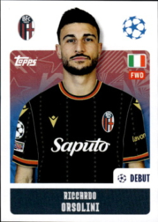 Riccardo Orsolini Bologna samolepka Topps UEFA Champions League 2024/25 #120