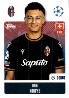 Dan Ndoye Bologna samolepka Topps UEFA Champions League 2024/25 #123