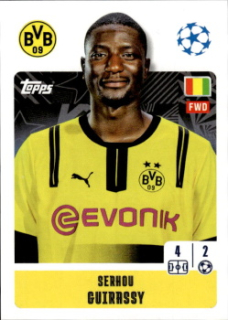 Serhou Guirassy Borussia Dortmund samolepka Topps UEFA Champions League 2024/25 #133