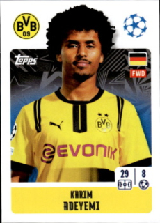 Karim Adeyemi Borussia Dortmund samolepka Topps UEFA Champions League 2024/25 #134