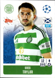 Greg Taylor Celtic Glasgow samolepka Topps UEFA Champions League 2024/25 #139