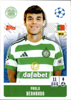 Paulo Bernardo Celtic Glasgow samolepka Topps UEFA Champions League 2024/25 #142