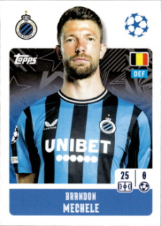 Brandon Mechele Club Brugge samolepka Topps UEFA Champions League 2024/25 #151