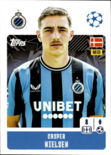 Casper Nielsen Club Brugge samolepka Topps UEFA Champions League 2024/25 #154