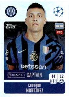 Lautaro Martinez Internazionale Milano samolepka Topps UEFA Champions League 2024/25 Captain #185