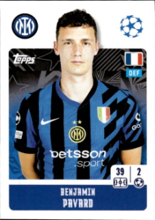 Benjamin Pavard Internazionale Milano samolepka Topps UEFA Champions League 2024/25 #188