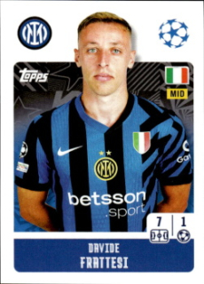 Davide Frattesi Internazionale Milano samolepka Topps UEFA Champions League 2024/25 #190