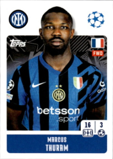 Marcus Thuram Internazionale Milano samolepka Topps UEFA Champions League 2024/25 #194